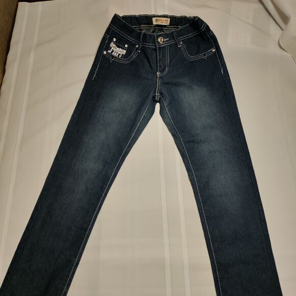 Rosa Bellini Size 5 Women's Jeans With Silver Designer Sequin Pockets - Picture 8 of 9